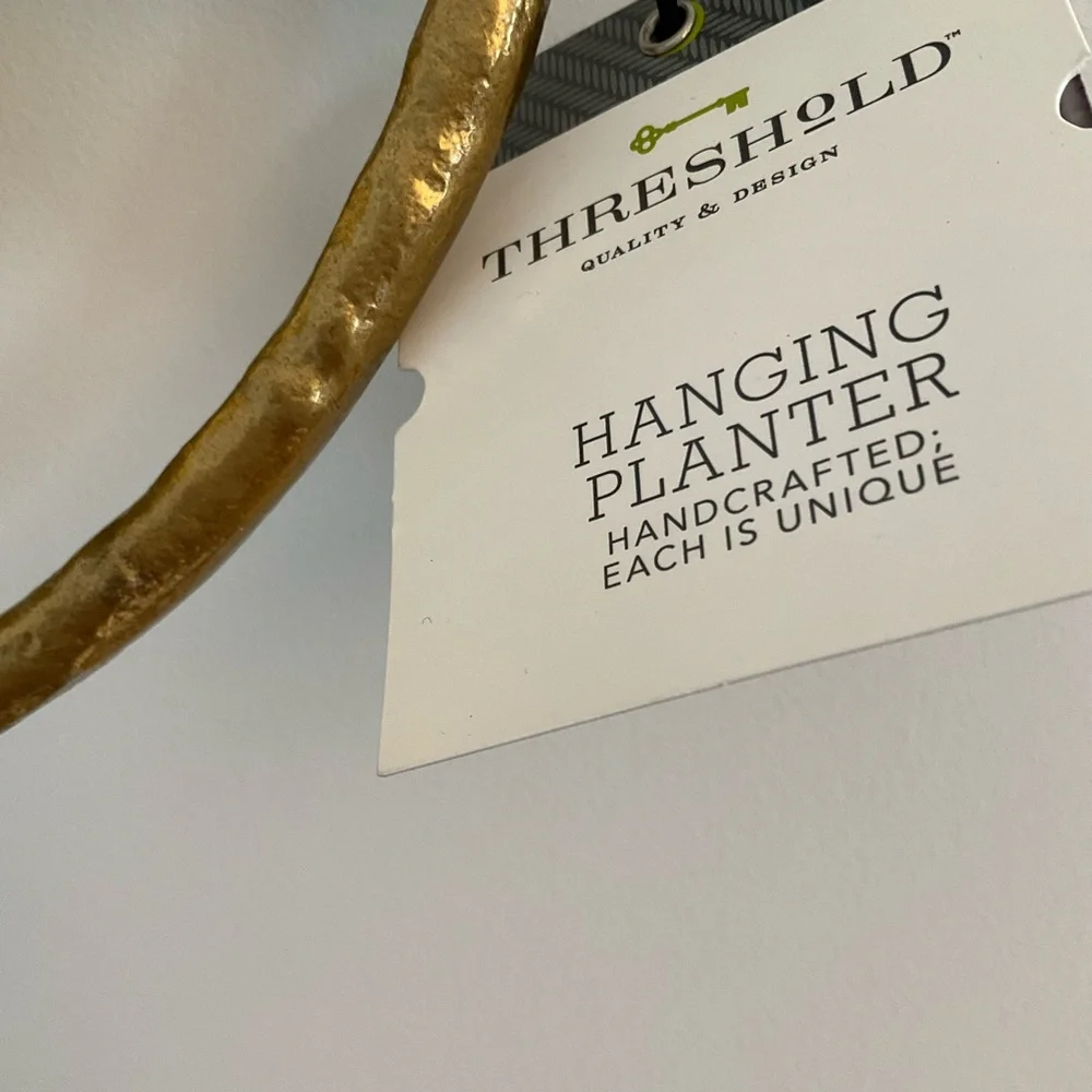 Threshold Gold Hanging Planter Bundle Set of 2 NWT
